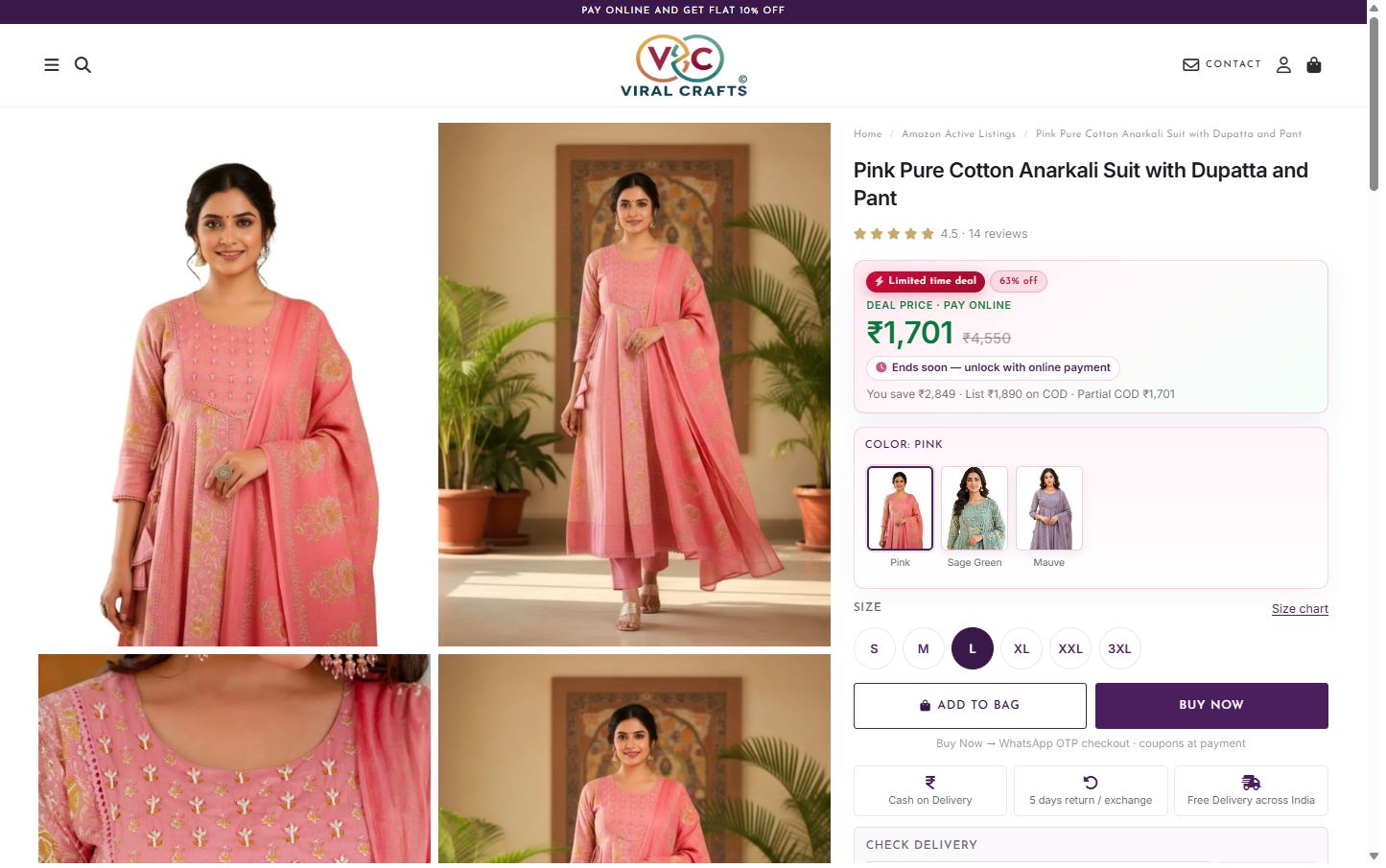 AVID Ecomm checkout experience from a live custom storefront