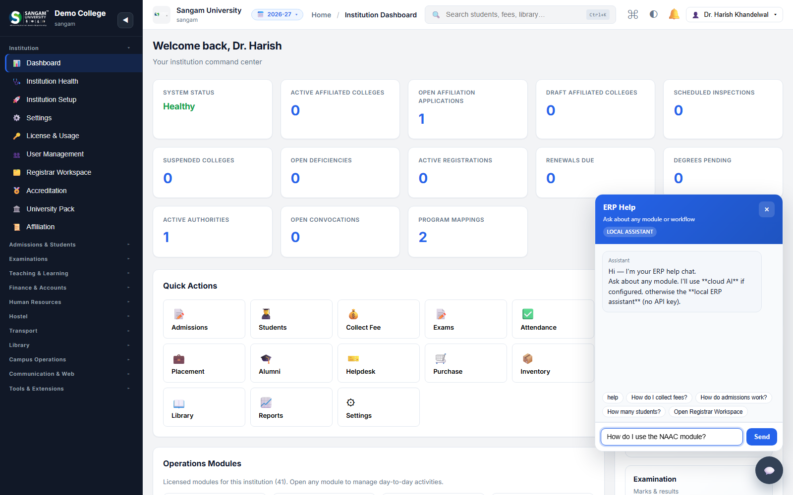 Avid ERP AI assistant helping administrators with campus workflows